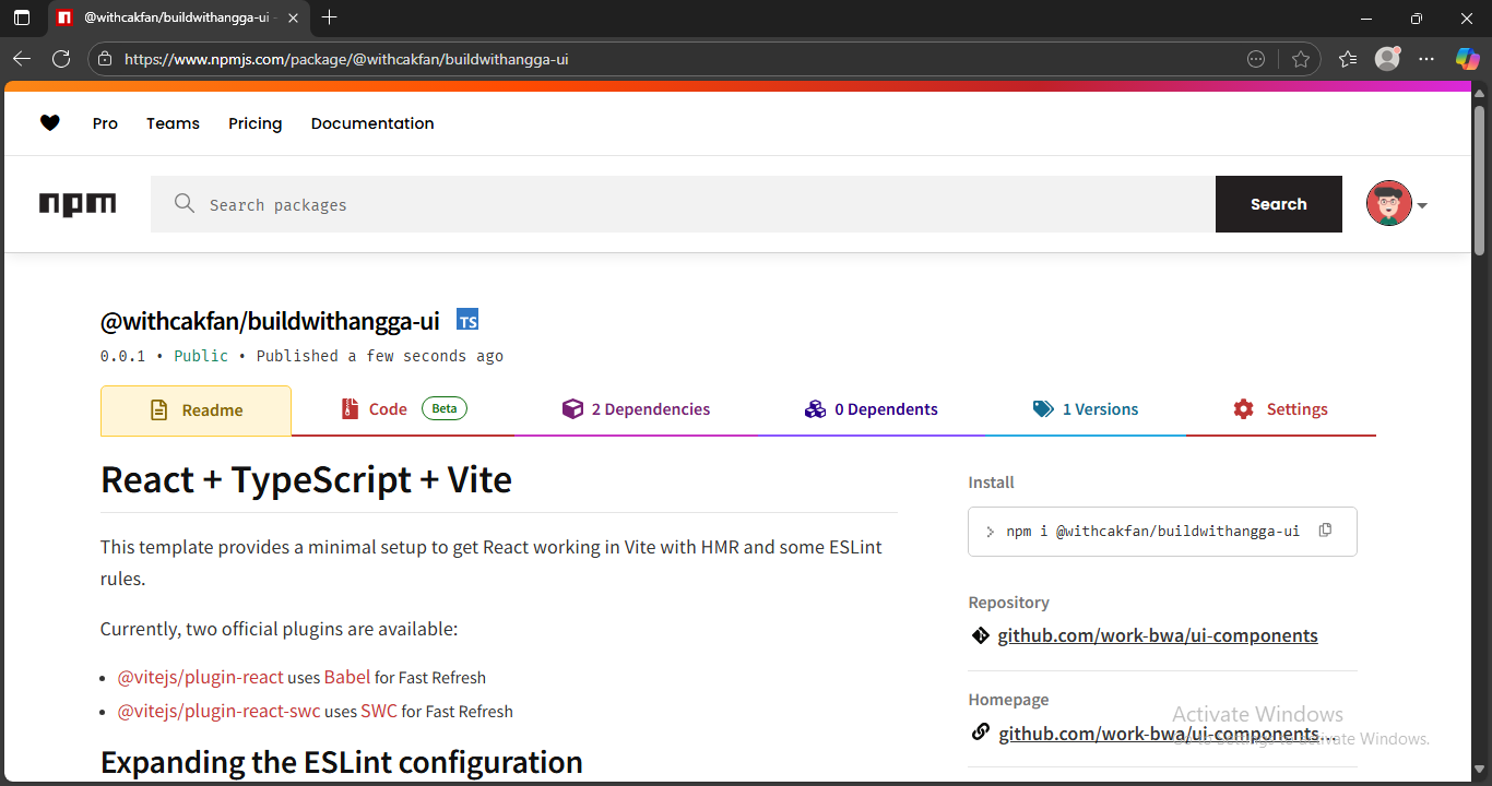 React Component Library: Membuat dan Publish NPM Package Sendiri